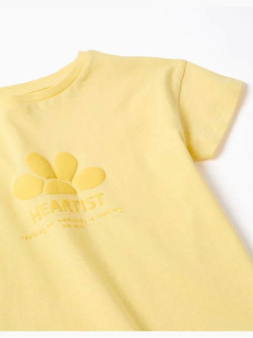 Camiseta de algodón con estampado en relieve - Kiabi