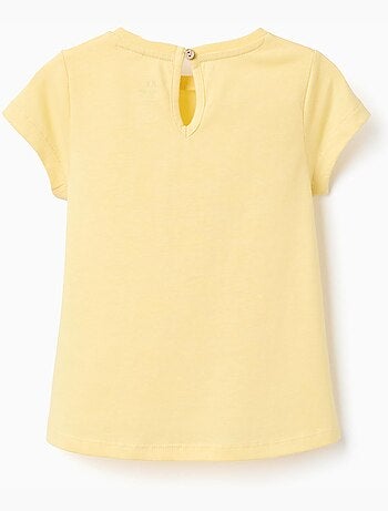 Camiseta de algodón con estampado en relieve