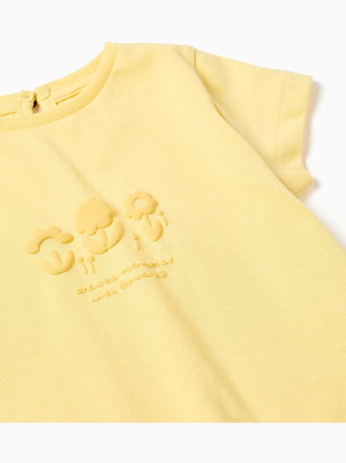 Camiseta de algodón con estampado en relieve - Kiabi