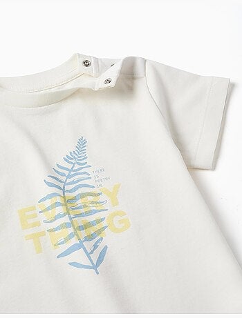 Camiseta de algodón con estampado Nature