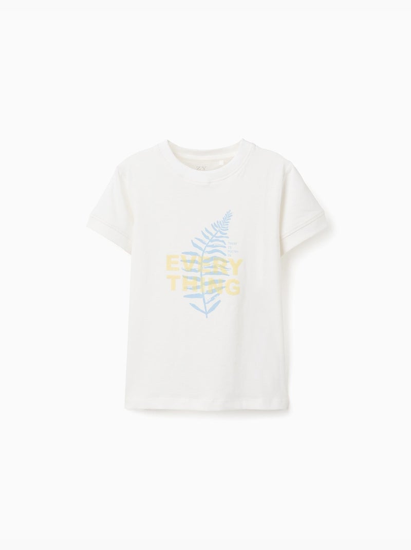 Camiseta de algodón con estampado Everything Blanco - Kiabi