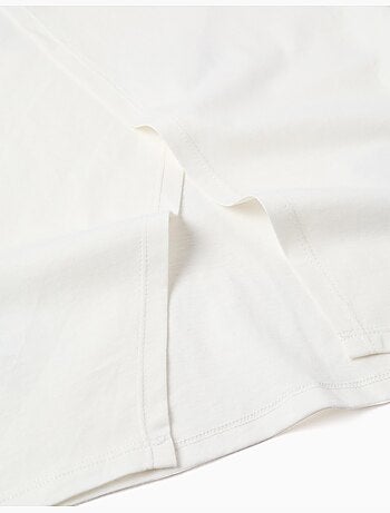 Camiseta de algodón con estampado floral 3D