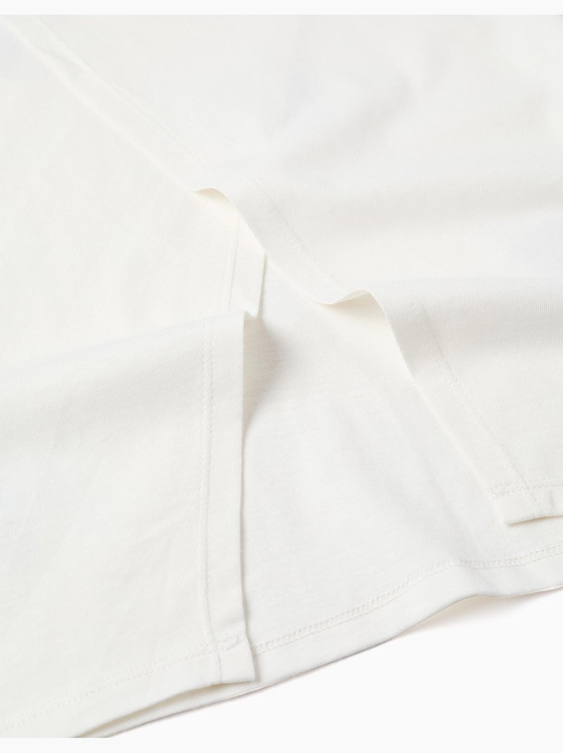 Camiseta de algodón con estampado floral 3D Blanco - Kiabi