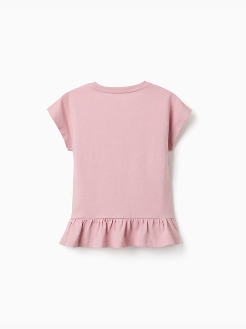 Camiseta de algodón con estampado floral en forma de corazón - Kiabi Camiseta de algodón con estampado floral en forma de corazón - Kiabi
