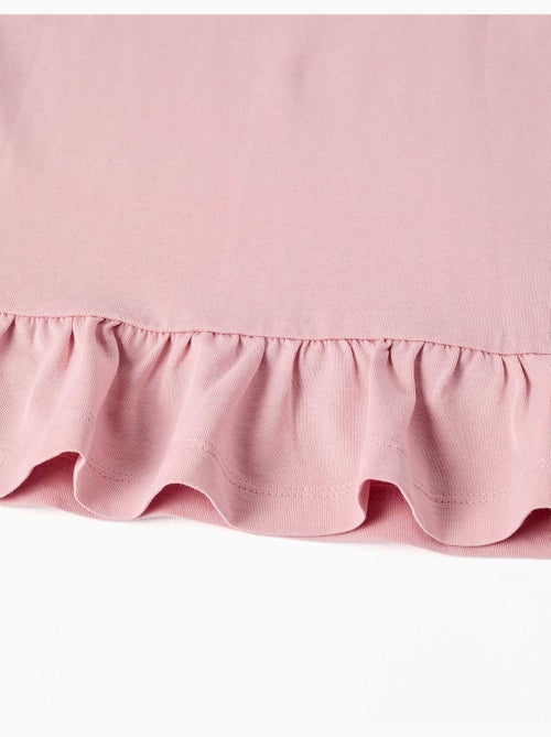 Camiseta de algodón con estampado floral en forma de corazón - Kiabi Camiseta de algodón con estampado floral en forma de corazón - Kiabi