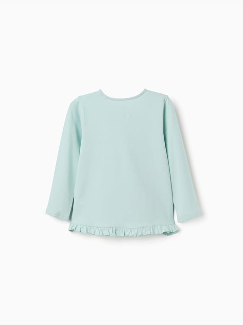 Camiseta de algodón con estampado floral en relieve - Kiabi