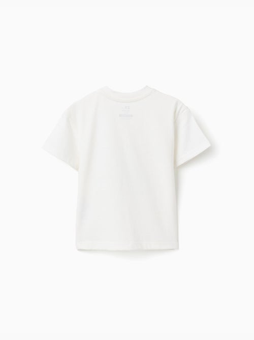 Camiseta de algodón con estampado frontal Art - Kiabi