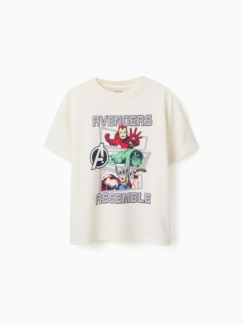 Camiseta de algodón con estampado frontal de los Vengadores - Kiabi Camiseta de algodón con estampado frontal de los Vengadores - Kiabi
