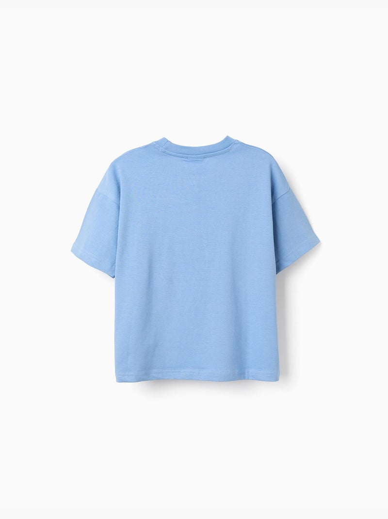Camiseta de algodón con estampado frontal de Sonic Azul claro - Kiabi