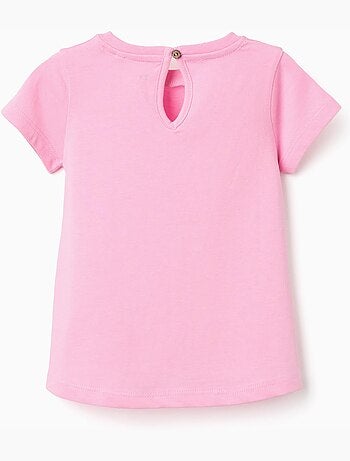 Camiseta de algodón con estampado en relieve