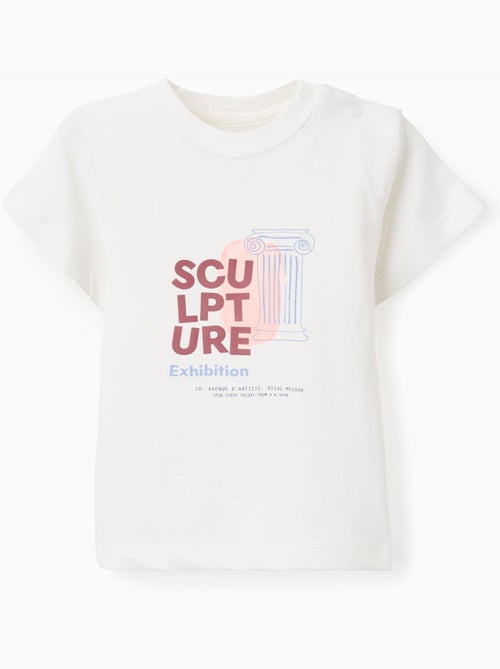 Camiseta de algodón con estampado frontal Sculpture - Kiabi