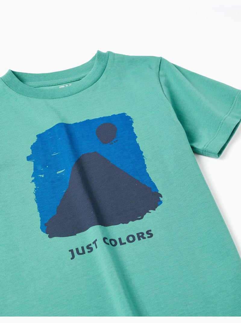 Camiseta de algodón con estampado Just Colors Verde - Kiabi