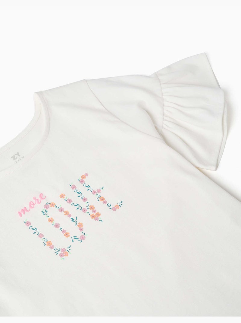 Camiseta de algodón con estampado More Love Beige claro - Kiabi