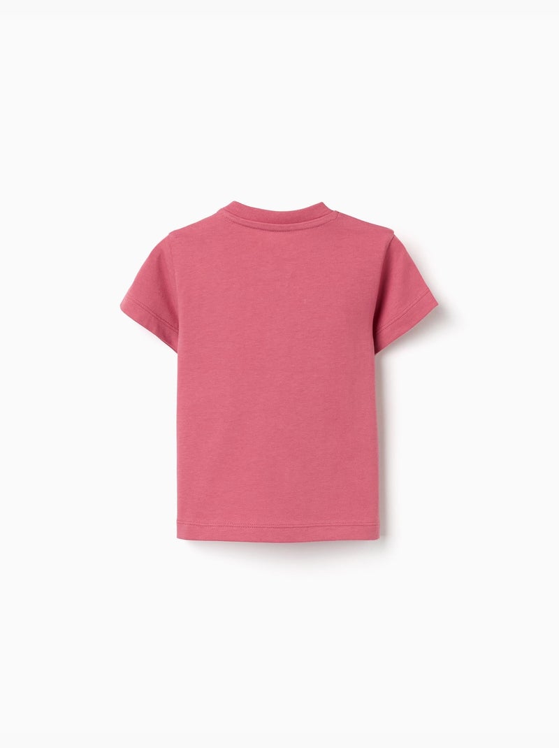 Camiseta de algodón con estampado Nature Rosa oscuro - Kiabi
