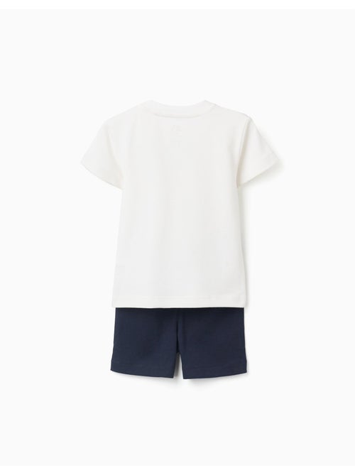 Camiseta de algodón con estampado + pantalón corto - Kiabi