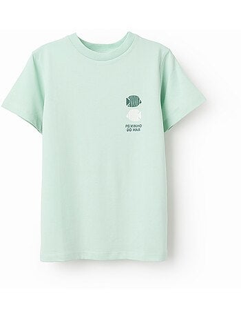 Camiseta de algodón con estampado Peixinho do Mar