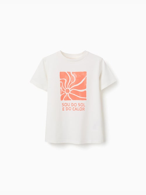 Camiseta de algodón con estampado Sou do Sol - Kiabi