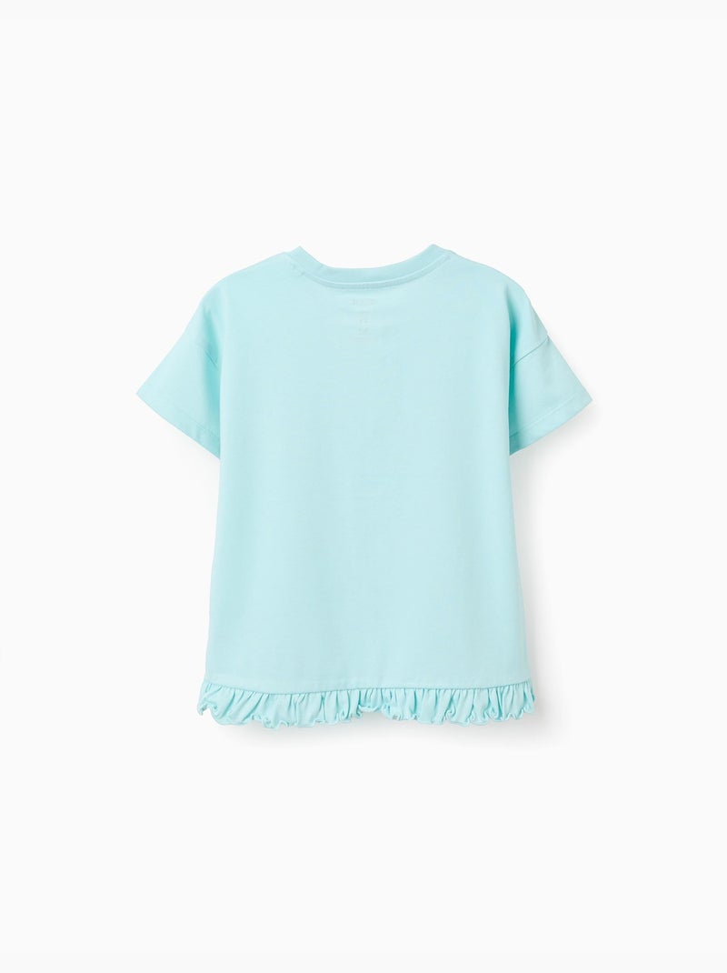 Camiseta de algodón con estampado Stitch y Scrump Azul claro - Kiabi