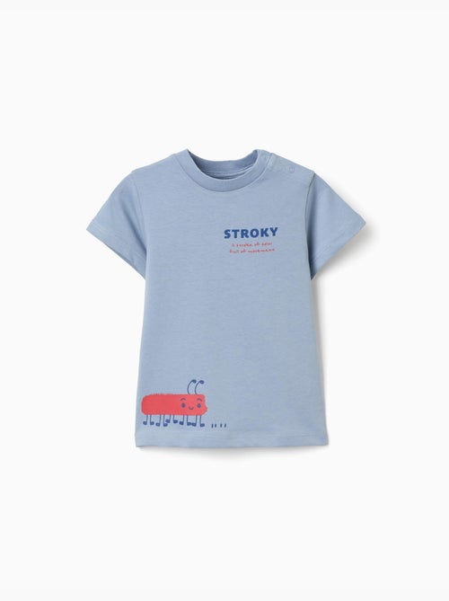 Camiseta de algodón con estampado Stroky - Kiabi Camiseta de algodón con estampado Stroky - Kiabi