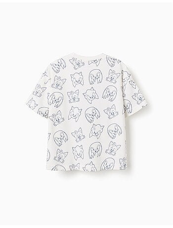 Camiseta de algodón con estampado Team Sonic