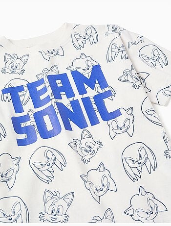 Camiseta de algodón con estampado Team Sonic