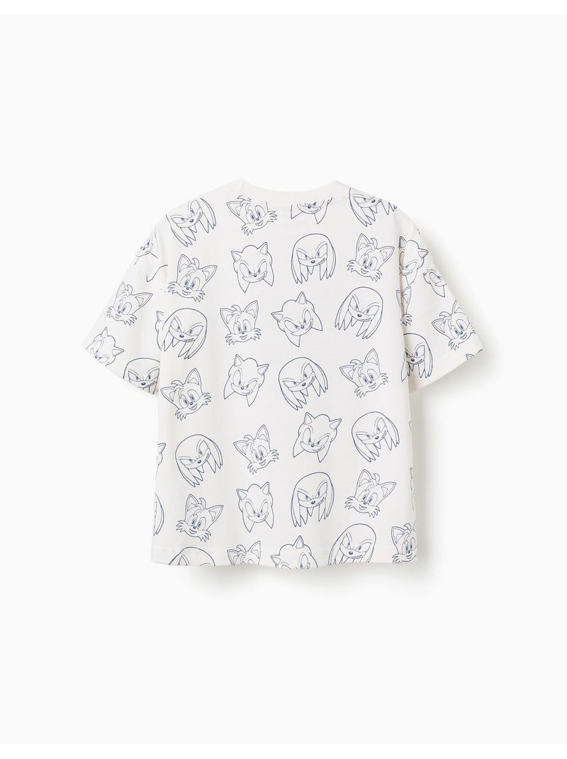 Camiseta de algodón con estampado Team Sonic Blanco - Kiabi