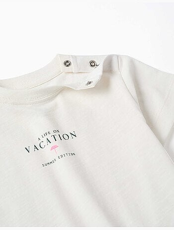 Camiseta de algodón con estampado Vacation