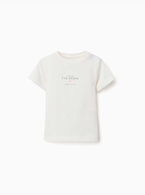 Camiseta de algodón con estampado Vacation - Kiabi Camiseta de algodón con estampado Vacation - Kiabi