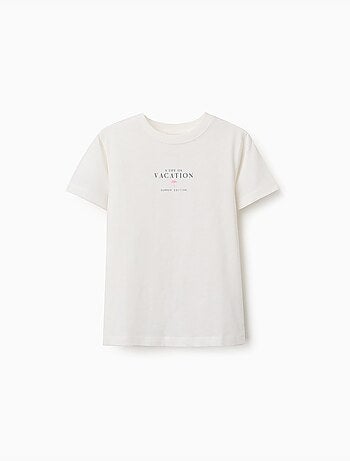 Camiseta de algodón con estampado Vacation