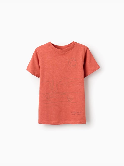 Camiseta de algodón con estampado Work of Art - Kiabi