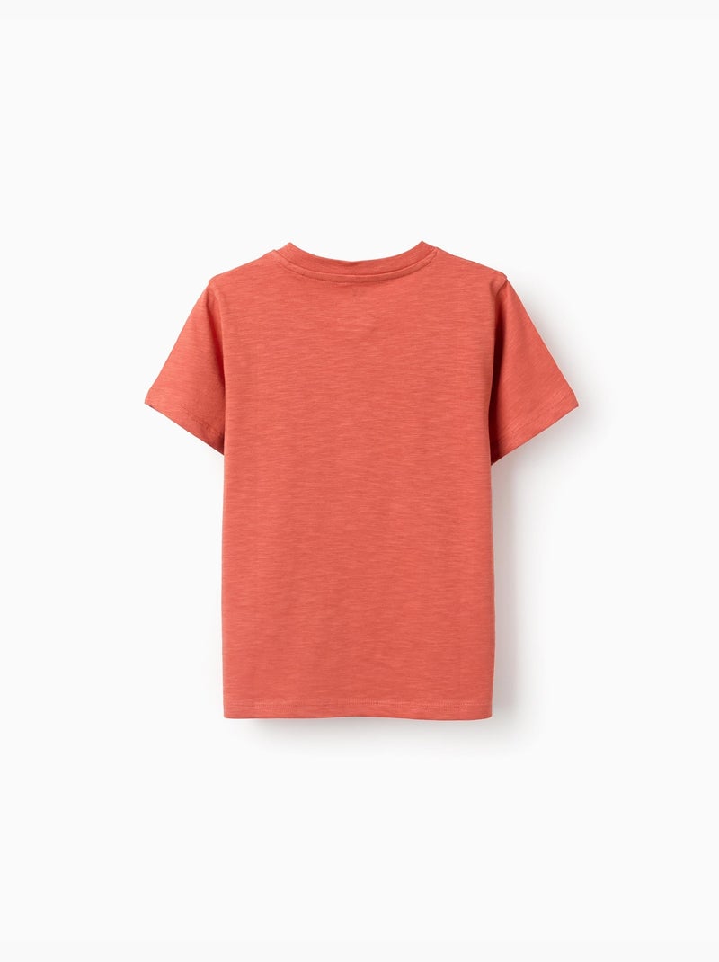 Camiseta de algodón con estampado Work of Art Naranja - Kiabi