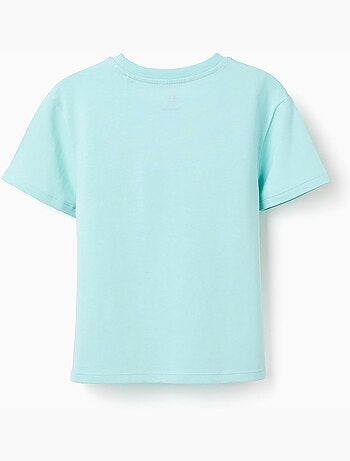 Camiseta de algodón con estampado y croché