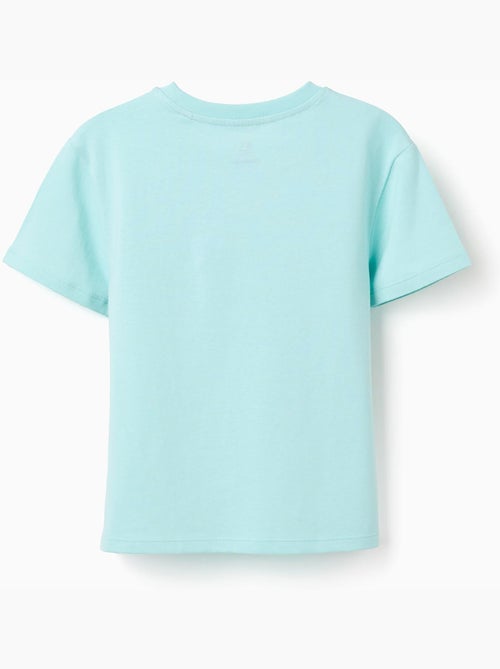 Camiseta de algodón con estampado y croché - Kiabi