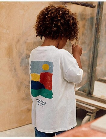 Camiseta de algodón con estampados Creativity