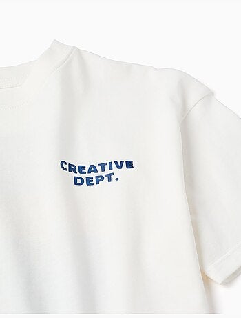 Camiseta de algodón con estampados Creativity