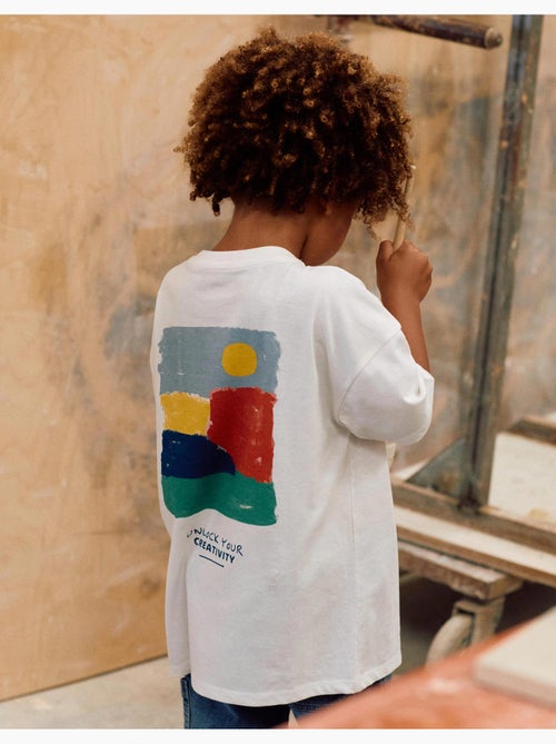 Camiseta de algodón con estampados Creativity - Kiabi