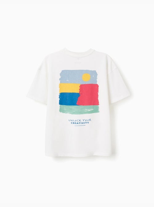 Camiseta de algodón con estampados Creativity - Kiabi