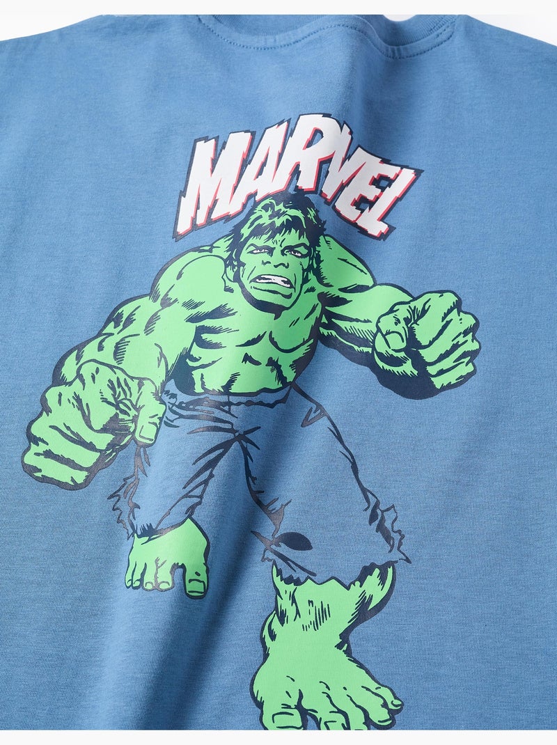 Camiseta de algodón con estampados de Hulk Azul Azul - Kiabi