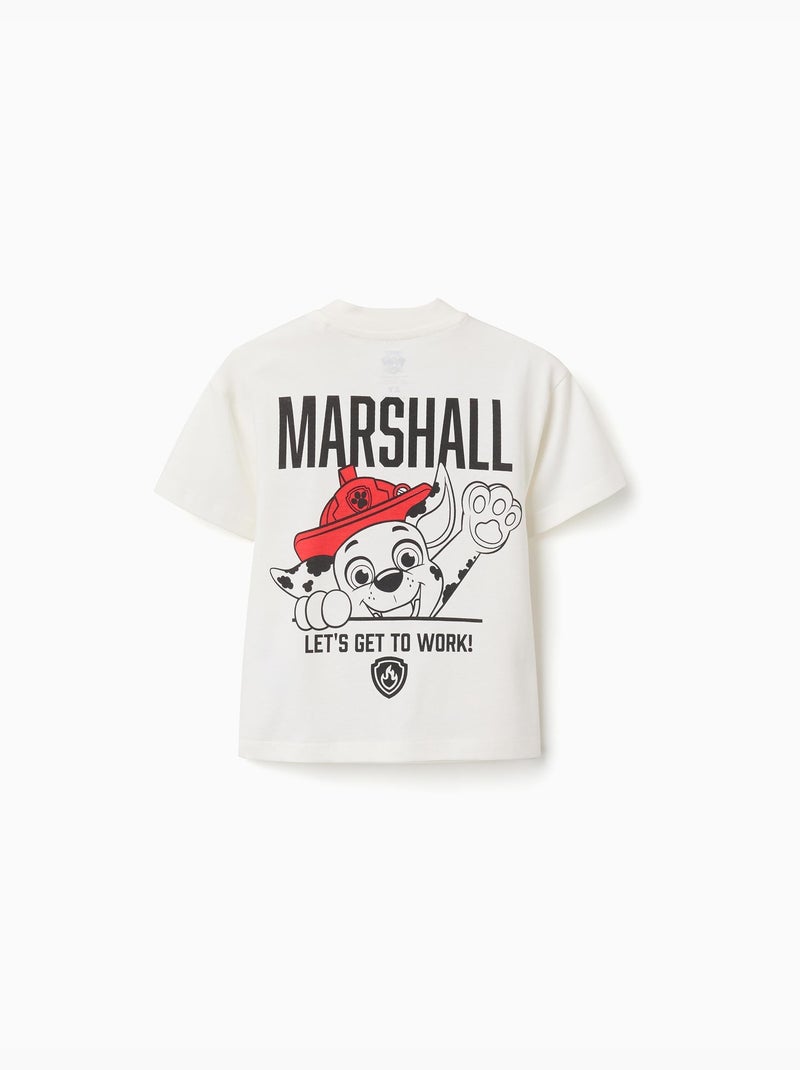 Camiseta de algodón con estampados de Marshall Blanco - Kiabi