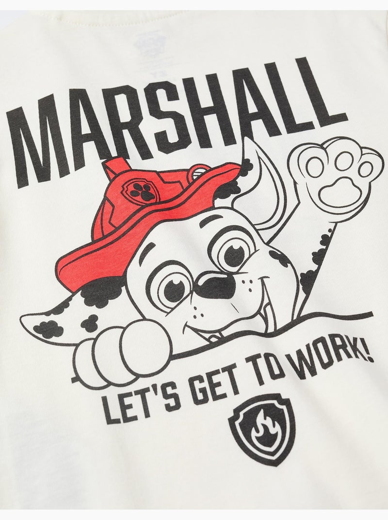 Camiseta de algodón con estampados de Marshall Blanco - Kiabi