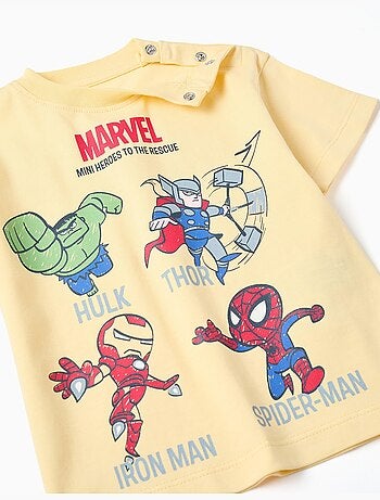 Camiseta de algodón con estampados de Marvel