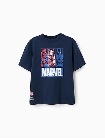 Camiseta de algodón con estampados de Marvel