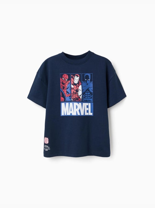 Camiseta de algodón con estampados de Marvel - Kiabi Camiseta de algodón con estampados de Marvel - Kiabi