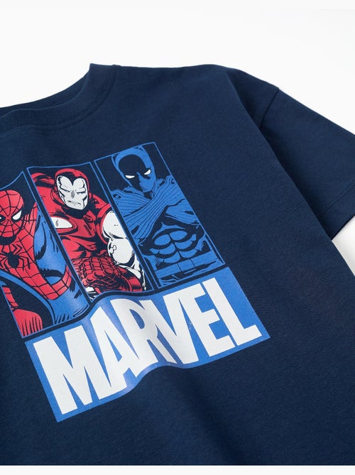 Camiseta de algodón con estampados de Marvel - Kiabi Camiseta de algodón con estampados de Marvel - Kiabi