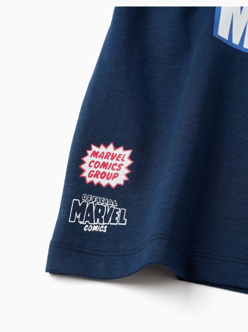 Camiseta de algodón con estampados de Marvel - Kiabi Camiseta de algodón con estampados de Marvel - Kiabi
