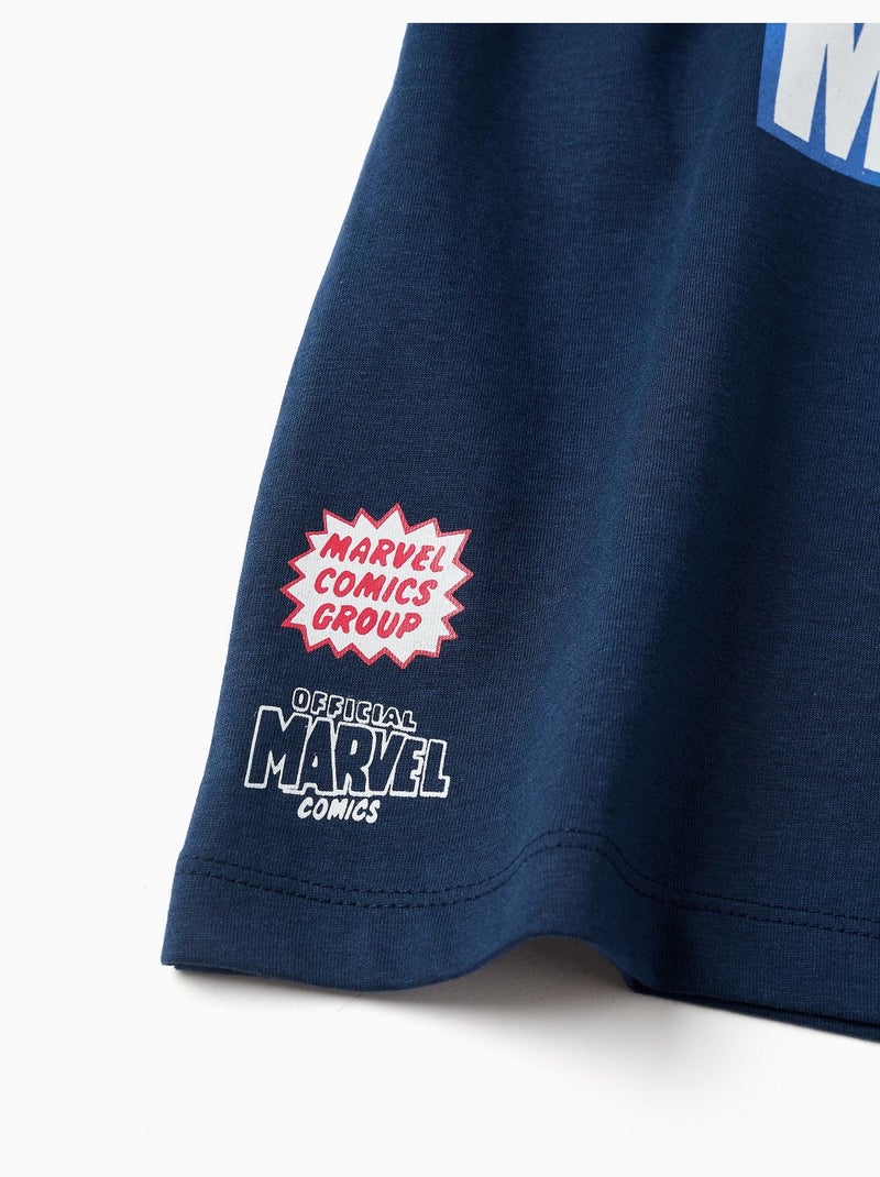 Camiseta de algodón con estampados de Marvel Azul oscuro - Kiabi