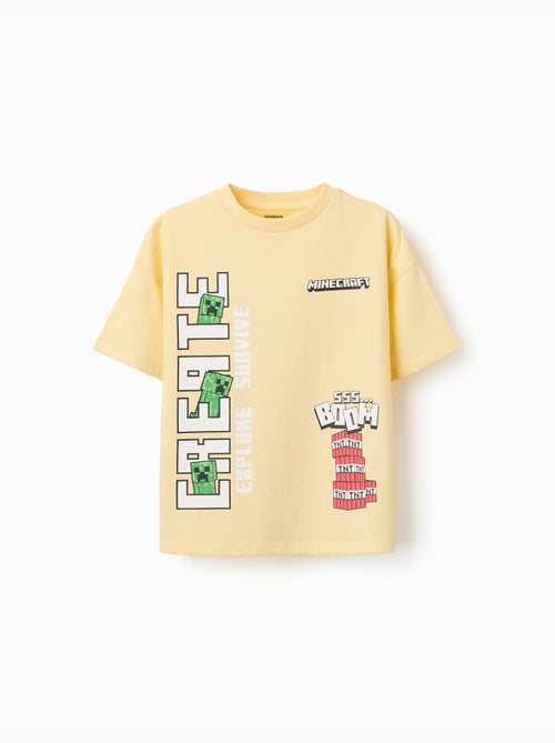 Camiseta de algodón con estampados de Minecraft - Kiabi