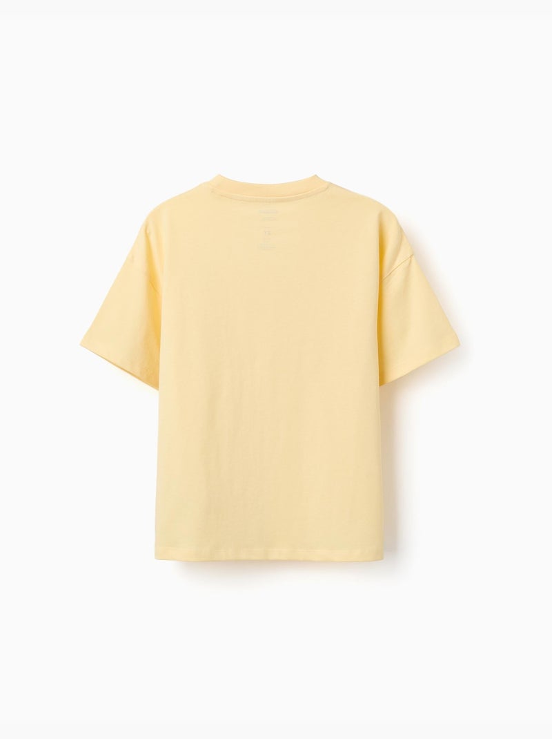 Camiseta de algodón con estampados de Minecraft Amarillo - Kiabi