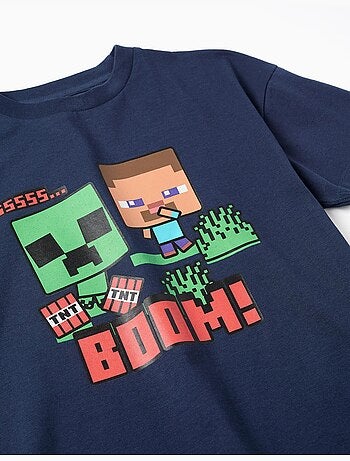 Camiseta de algodón con estampados de Minecraft