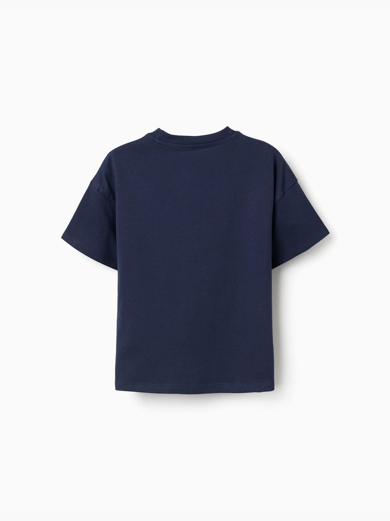 Camiseta de algodón con estampados de Minecraft Azul oscuro - Kiabi